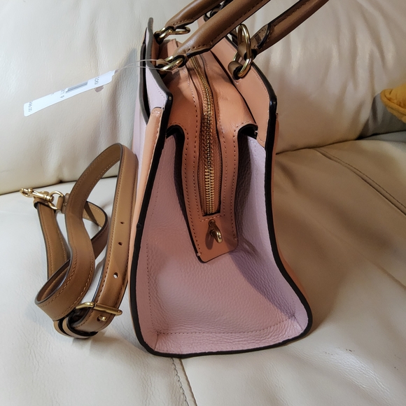 Coach Pink and Tan Satchel - Picture 2 of 13
